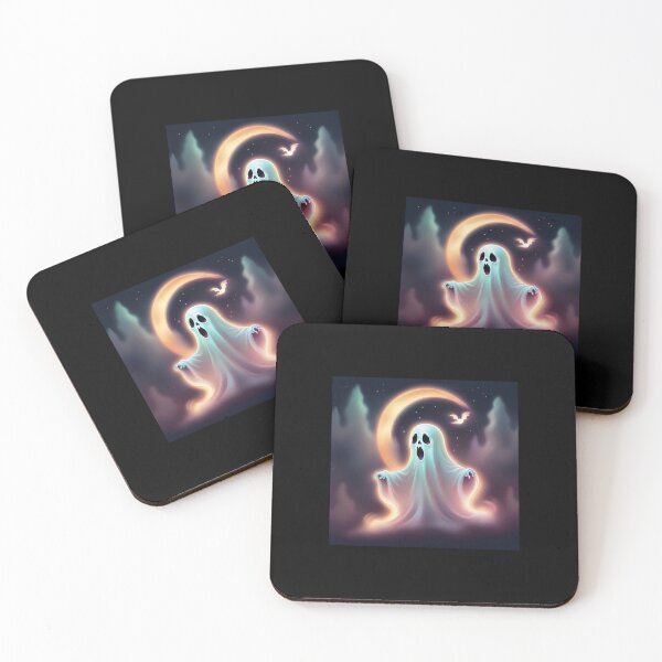 Item preview, Shocked Ghost with Crescent Moon designed and sold by AnimaliaStar.