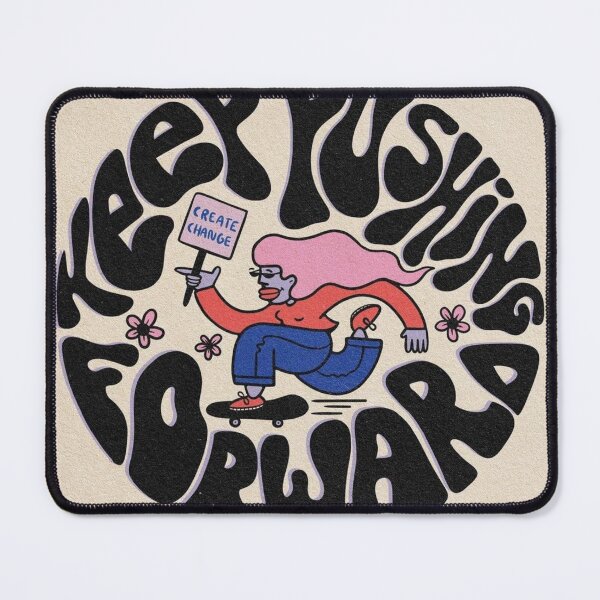 Item preview, keep pushing forward, create change feminist poster sticker designed and sold by Anavrisss.