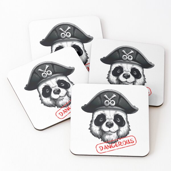 Item preview,  Panda Pirate.Red Panda Pirates Outline Mascot Design designed and sold by Anastasiia Yurevych.