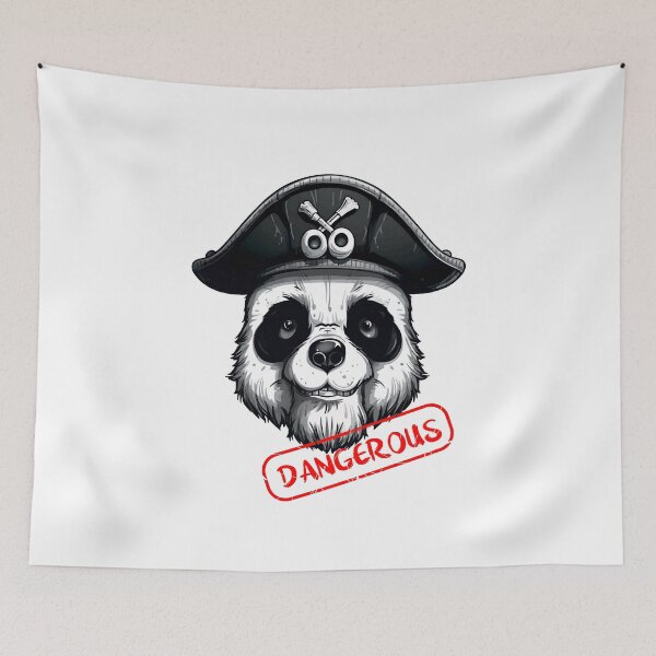 Item preview,  Panda Pirate.Red Panda Pirates Outline Mascot Design designed and sold by Anastasiia Yurevych.