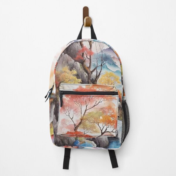Item preview, Color splash art. A rural landscape with beautiful mountains, trees, and rivers. designed and sold by Natcharee.