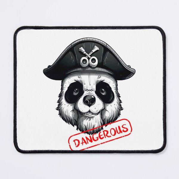 Item preview, Panda Pirate.Red Panda Pirates Outline Mascot Design designed and sold by Anastasiia Yurevych.
