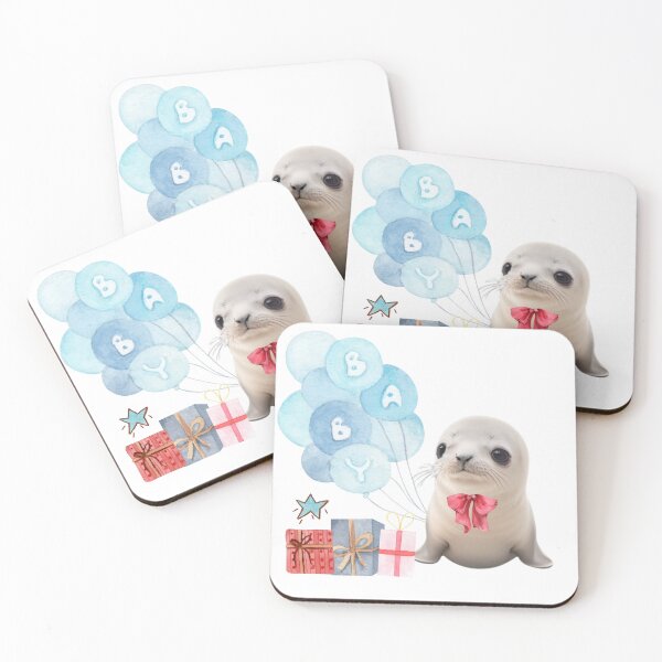 Item preview, White Seal Baby Cute designed and sold by SealsHaven.