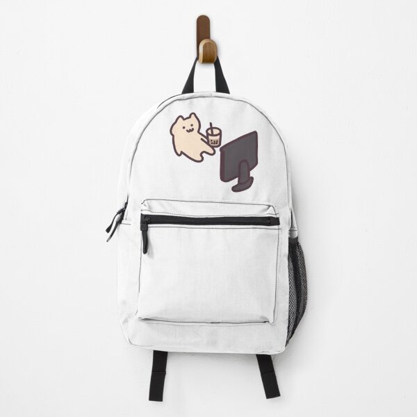 Item preview, Lazy Cute Cat Drinking Boba and Watching TV designed and sold by sleepycharis.