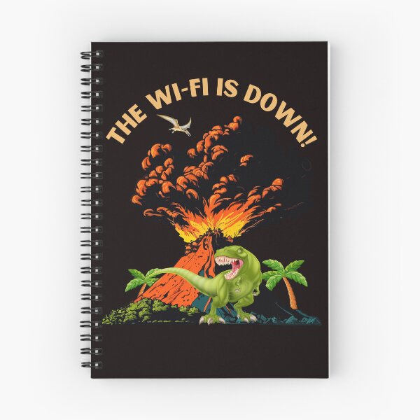 Item preview, The WIFI Is Down! Erupting Volcano T-Rex designed and sold by BeansHotTees.