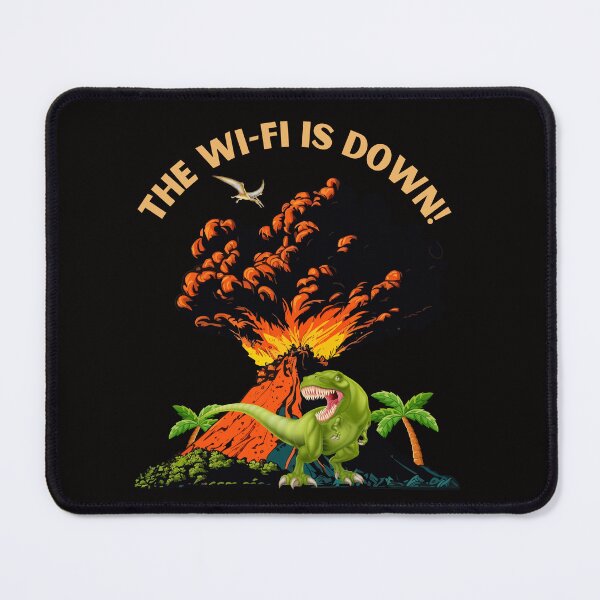 Item preview, The WIFI Is Down! Erupting Volcano T-Rex designed and sold by BeansHotTees.