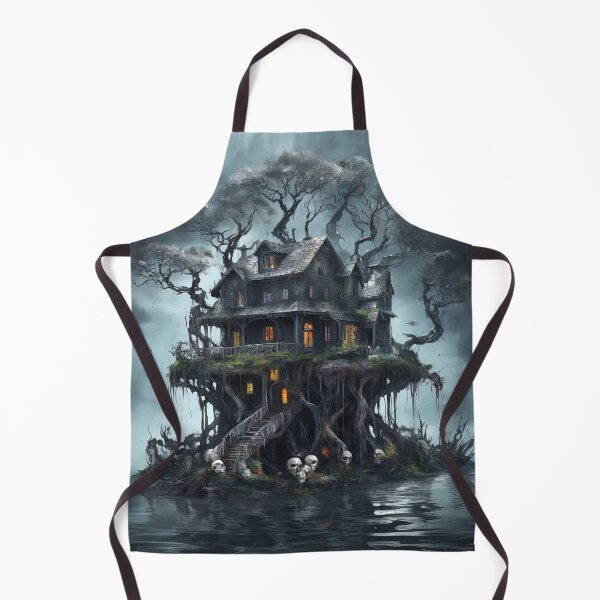 Item preview, Paint splash art, scary and uninhabited house designed and sold by Natcharee.