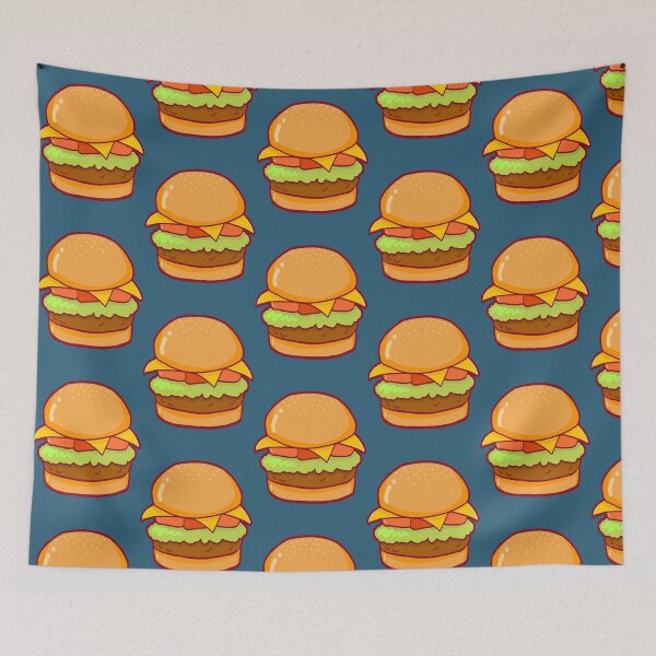 Item preview, HamburgerBurger Fast Food (in black) designed and sold by fajkaa.