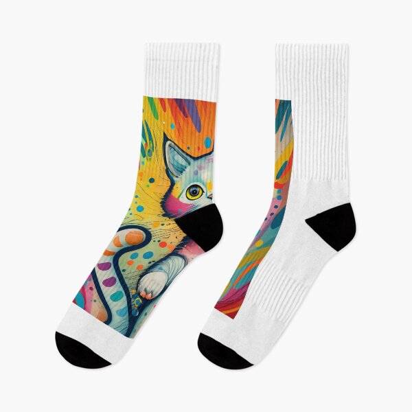 Item preview, Standing Cat Colorful designed and sold by SabyDigitalArt.