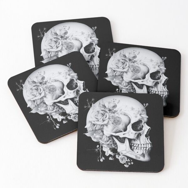 Item preview, Skulls and Roses Skeleton monochrome designed and sold by PugD.