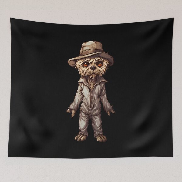 Item preview, Halloween Scarecrow Dog: Howling Harvest designed and sold by hamishby.