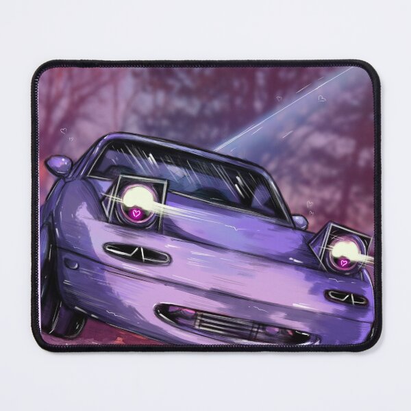 Item preview, Mazda Miata Lilac With Hearts designed and sold by SquishyDumpling.