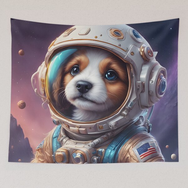 Item preview, Cute astronaut dog the new explorer stand in the space designed and sold by JaiStudio.