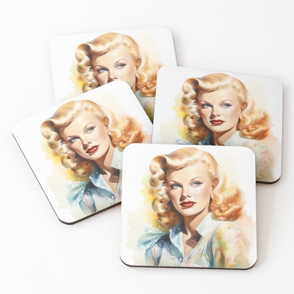 Item preview, Ginger Rogers - Movie Star - Old Hollywood - Watercolor Portrait designed and sold by SeraphimDesigns.