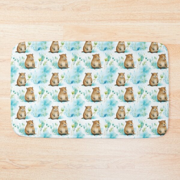 Item preview, Capybara Serenity: A Tranquil Watercolor Oasis designed and sold by qoodesignstudio.