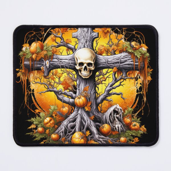 Item preview, Halloween Skull And Bones Rock Gothic tree designed and sold by PugD.