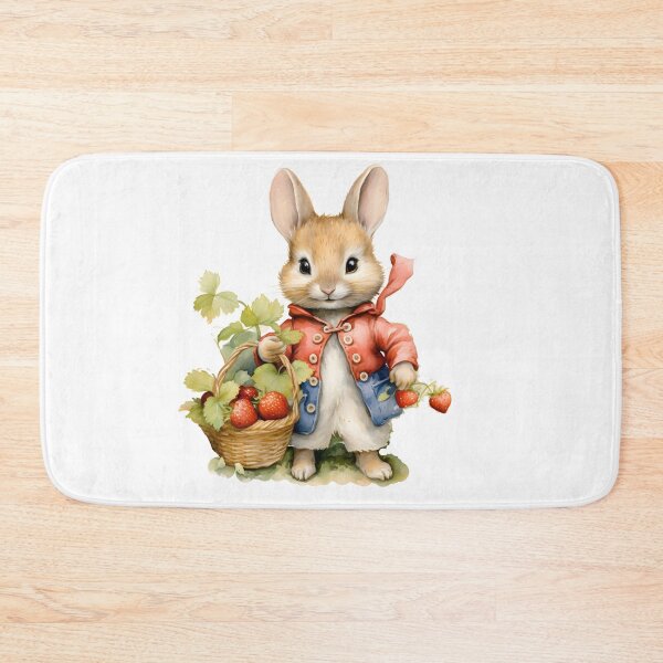 Item preview, Cute Bunny Rabbit pick up Strawberry designed and sold by BellaLawi.