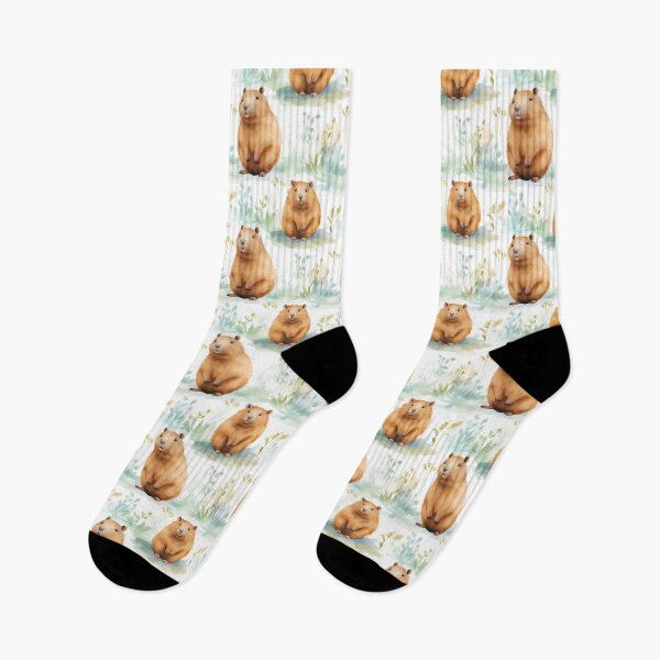 Item preview, Capybara Serenade: A Melodic Watercolor Symphony designed and sold by qoodesignstudio.