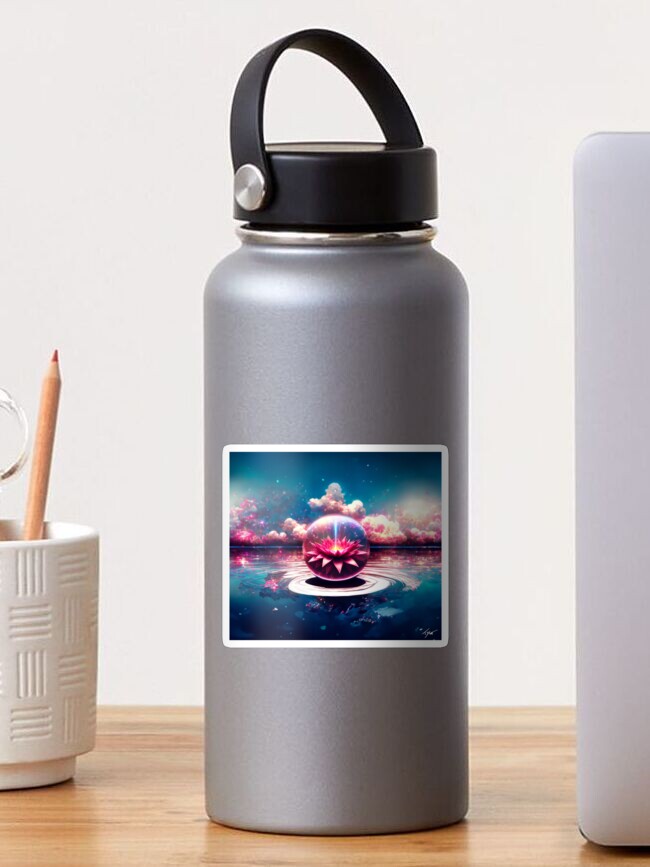 Thumbnail 1 of 3, Sticker, Water Lily of Rebirth and Resurrection designed and sold by thomasdatt.