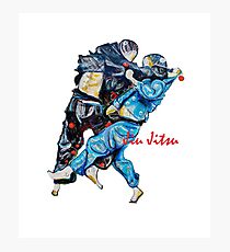 Jitsu-Blue - Bjj /Jiu-Jitsu Painting - Design By Kim Dean Photographic Print