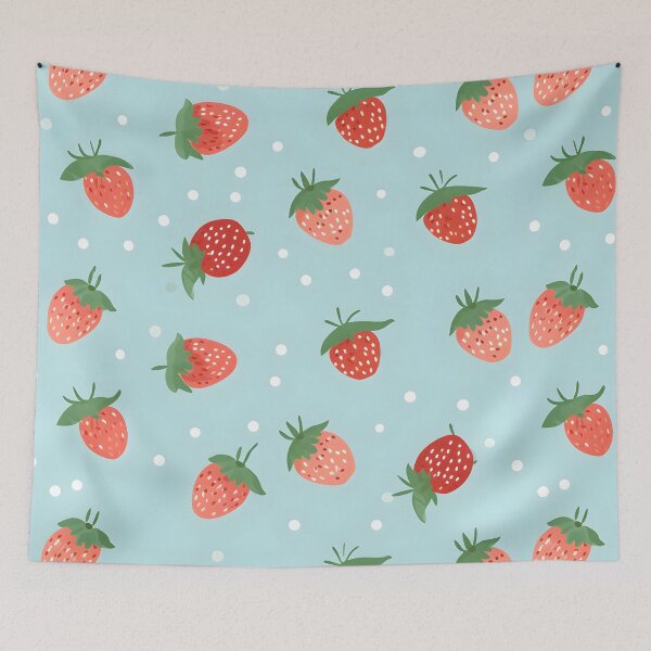 Item preview, Strawberry Polka Dot in Blue Pastel Color designed and sold by BellaLawi.
