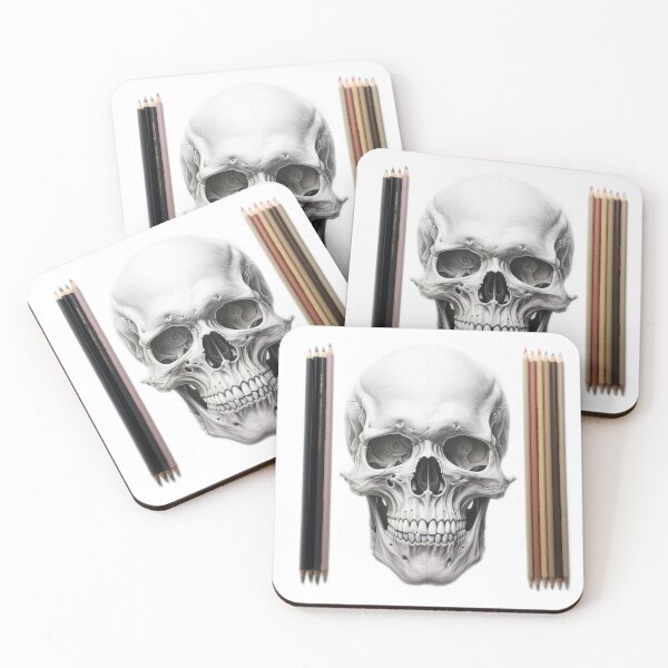 Item preview, Calavera blanca y lápices designed and sold by Imagination1618.