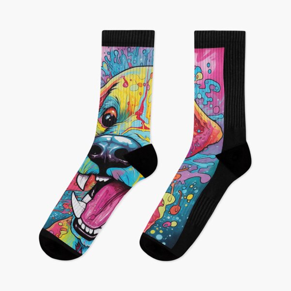 Item preview, a cartoon dog with pink tongue designed and sold by AceILA.