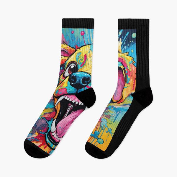 Item preview, a cartoon dog with a red, blue and pink tongue designed and sold by AceILA.