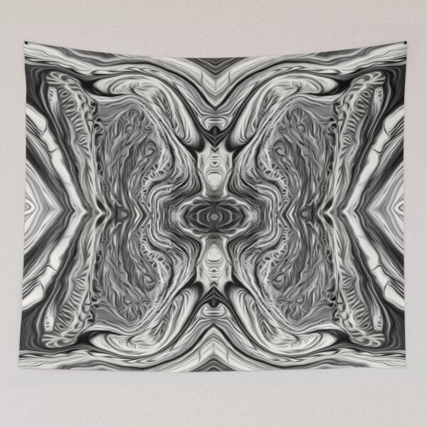 Aperçu de l'œuvre Design musical en noir et blanc, Technique Fluid Art, Nouveautés créée et vendue par FluidArtByLK.