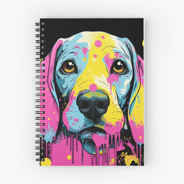 Item preview, a doggy with a pink blob dipped in blue and pink designed and sold by AceILA.