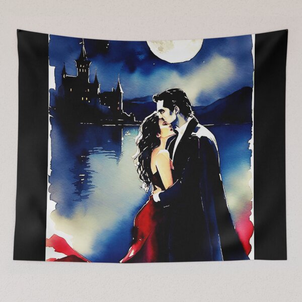 Item preview, Vampire & Count At Night. Digital Painting WallsOfFame designed and sold by WallsOfFameAust.