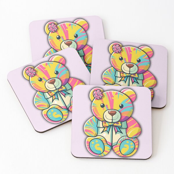 Item preview, osito de peluche colorido, graffiti, pintura fluida designed and sold by ratchawoot.