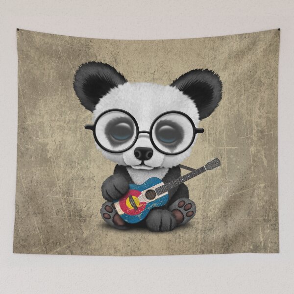 Item preview, Baby Panda Playing Colorado Flag Guitar designed and sold by JeffBartels.