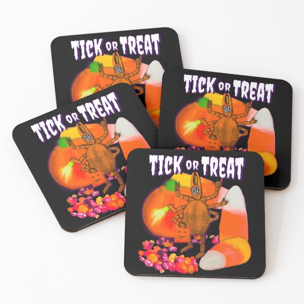 Item preview, Funny Tick or Treat Halloween Pun Art  designed and sold by FileStyle.