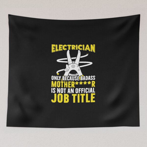 Item preview, Electrician only because badass. / Electricity  designed and sold by Tee Hub.