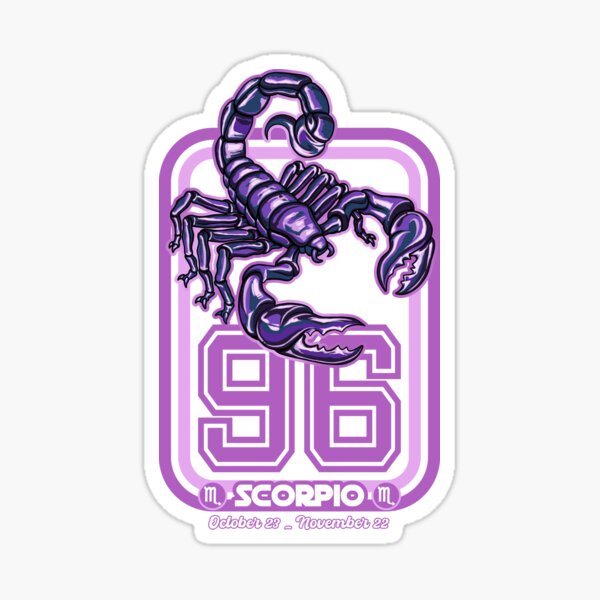 Scorpio Born 1996 Zodiac star sign horoscope Astrology Sticker