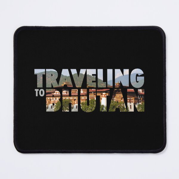 Item preview, "Traveling to Bhutan: Scenic Punakha Dzong Views in Typography designed and sold by ShubhankarK.