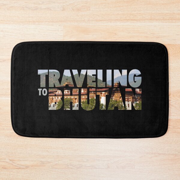 Item preview, "Traveling to Bhutan: Scenic Punakha Dzong Views in Typography designed and sold by ShubhankarK.