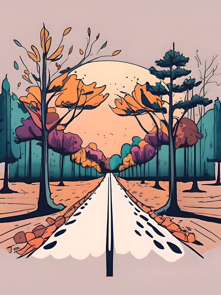 Thumbnail 4 of 4, iPhone Case, Autumn Forest Minimalistic Drawing designed and sold by Patricks-Art.