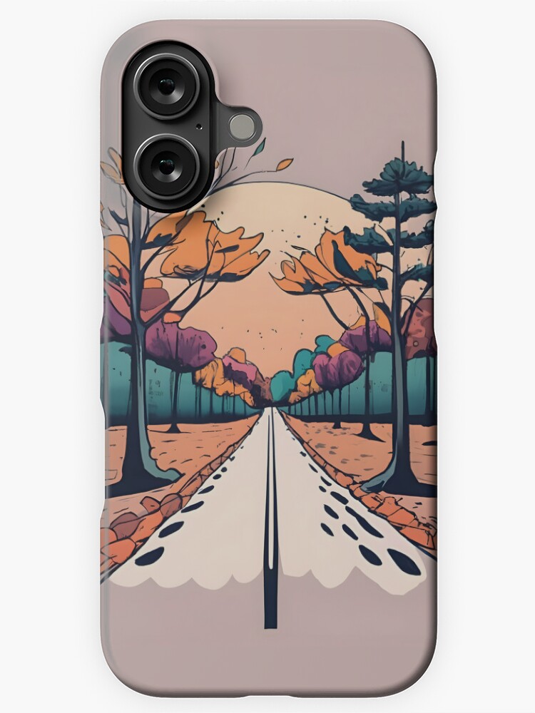 Thumbnail 1 of 4, iPhone Case, Autumn Forest Minimalistic Drawing designed and sold by Patricks-Art.