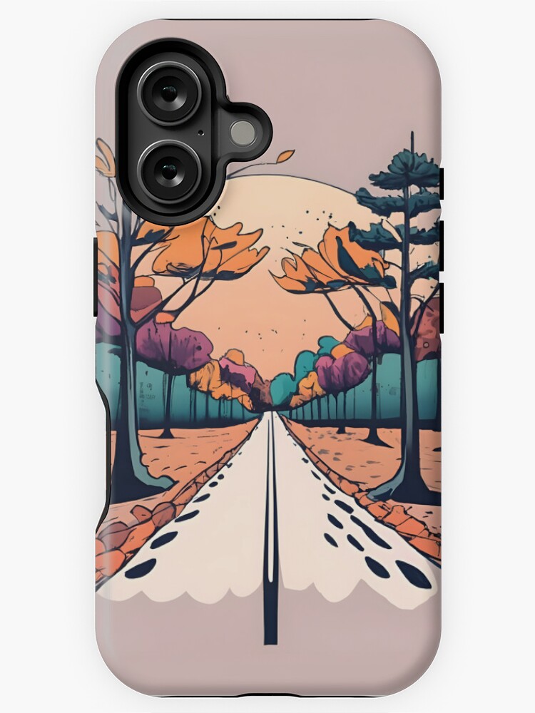 Thumbnail 1 of 4, iPhone Case, Autumn Forest Minimalistic Drawing designed and sold by Patricks-Art.