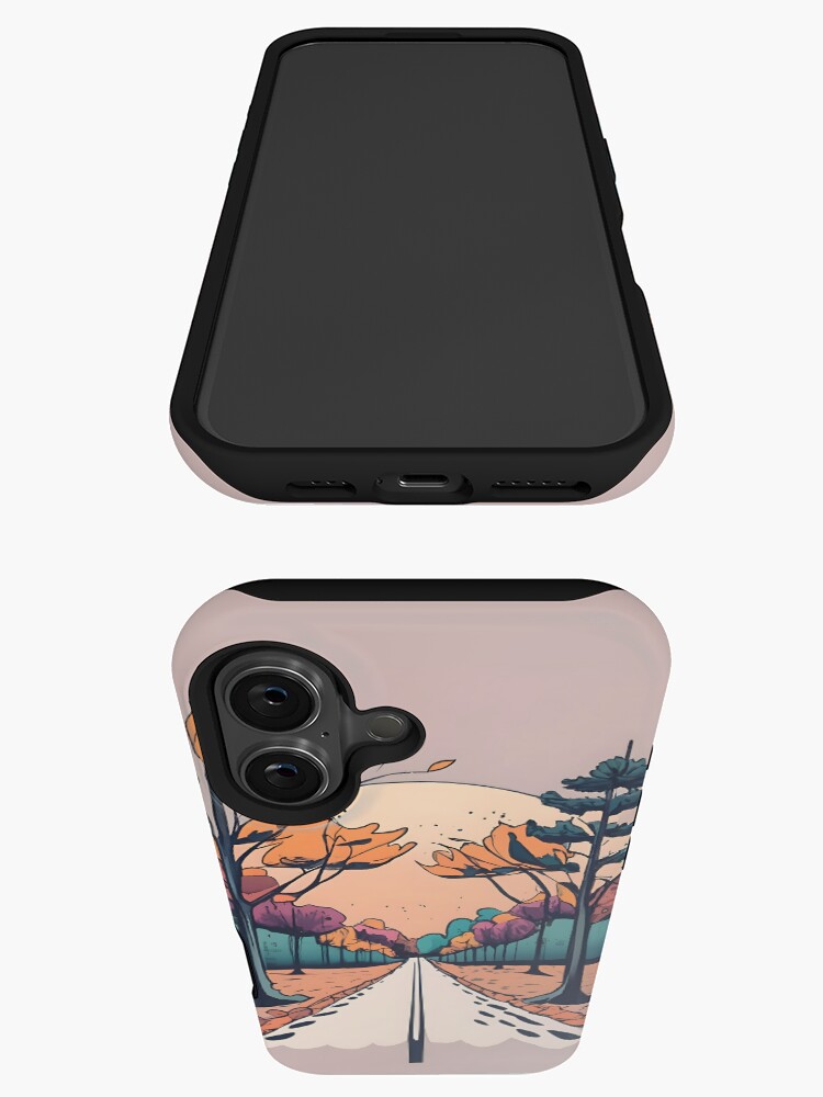 Thumbnail 3 of 4, iPhone Case, Autumn Forest Minimalistic Drawing designed and sold by Patricks-Art.
