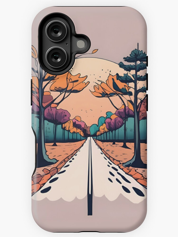 Thumbnail 1 of 4, iPhone Case, Autumn Forest Minimalistic Drawing designed and sold by Patricks-Art.