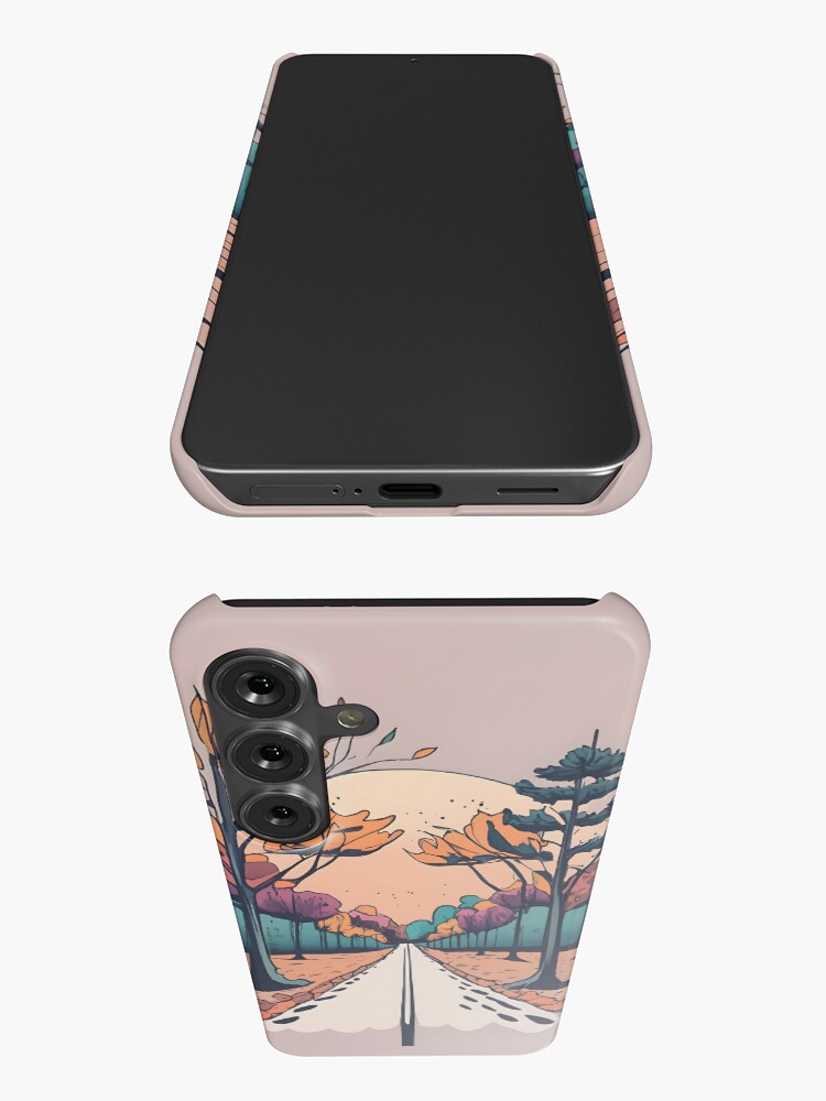 Thumbnail 3 of 4, Samsung Galaxy Phone Case, Autumn Forest Minimalistic Drawing designed and sold by Patricks-Art.