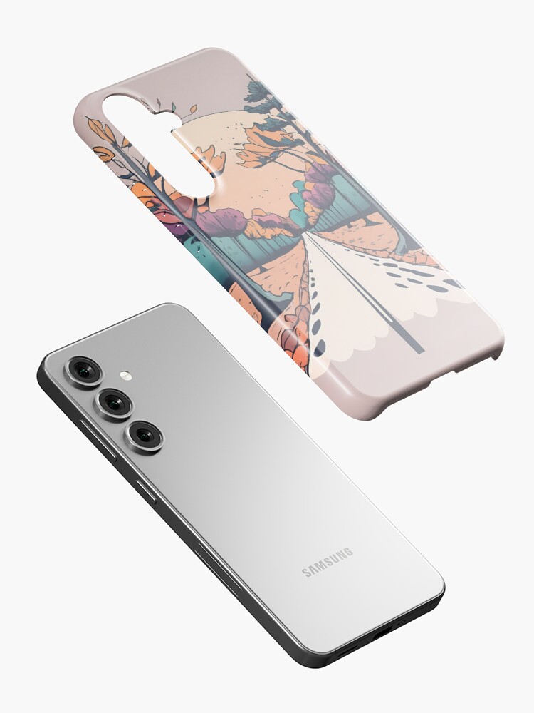 Thumbnail 2 of 4, Samsung Galaxy Phone Case, Autumn Forest Minimalistic Drawing designed and sold by Patricks-Art.