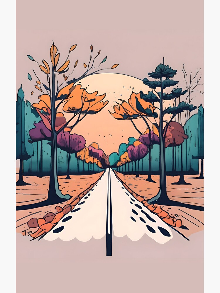 Thumbnail 4 of 4, Samsung Galaxy Phone Case, Autumn Forest Minimalistic Drawing designed and sold by Patricks-Art.