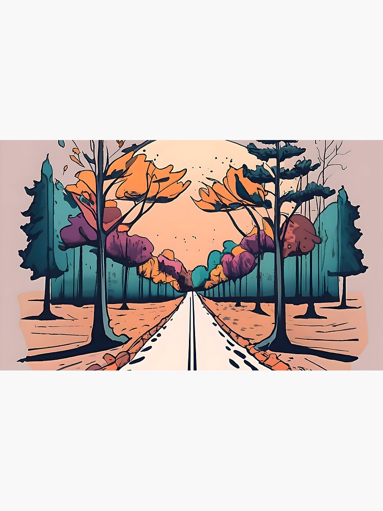 Thumbnail 6 of 6, Coffee Mug, Autumn Forest Minimalistic Drawing designed and sold by Patricks-Art.