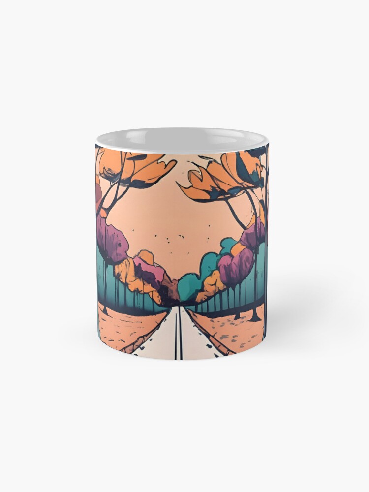Thumbnail 4 of 6, Coffee Mug, Autumn Forest Minimalistic Drawing designed and sold by Patricks-Art.
