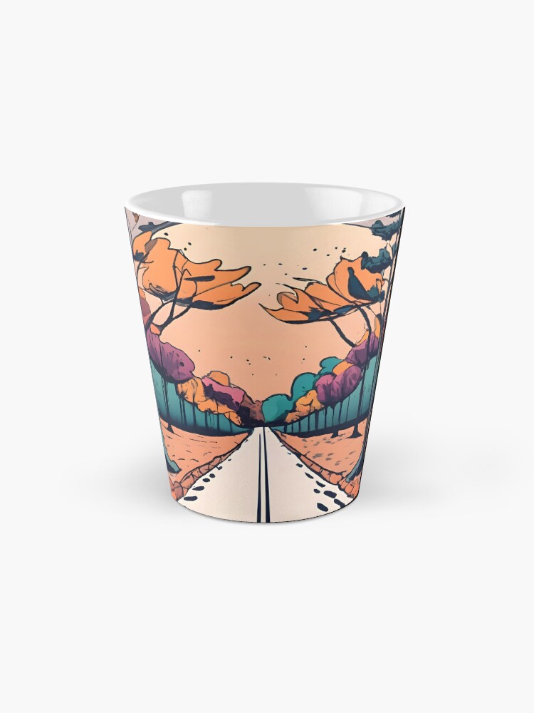 Thumbnail 2 of 4, Coffee Mug, Autumn Forest Minimalistic Drawing designed and sold by Patricks-Art.
