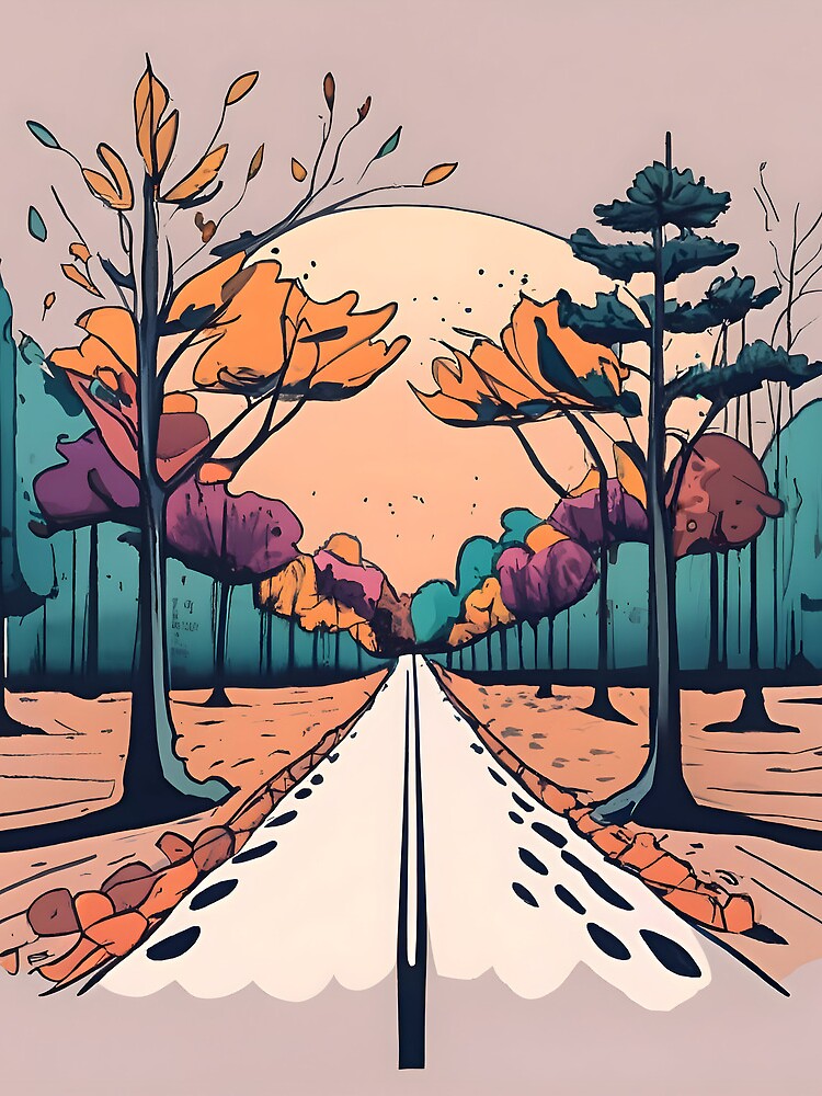 Thumbnail 3 of 3, Drawstring Bag, Autumn Forest Minimalistic Drawing designed and sold by Patricks-Art.